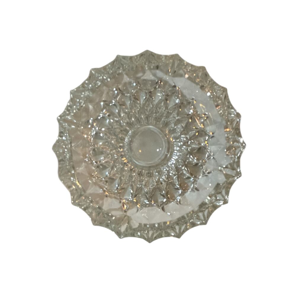 VTG Heavy Crystal Cigar/Cigarette Ashtray/Dish 7" - Picture 2 of 3